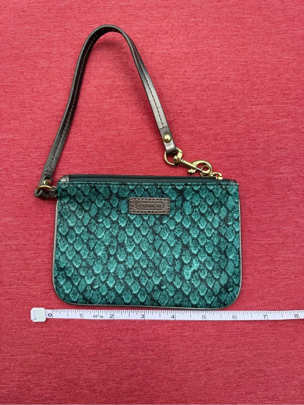 Coach wristlet teal